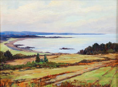 Henry Frank Bultitude Coastal Landscape Oil on Board