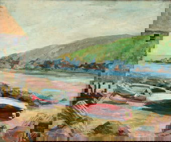 Doris Cochran Lobster Cove Oil on Canvas 1923