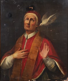 St. Gregory The Great oil circa 1750, Thompson Collection, NY