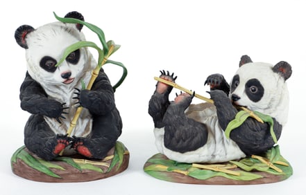 Pair of Boehm Porcelain Pandas