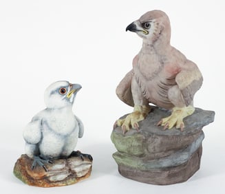 2 Boehm Figures, Falcon Chick, Lmt. Edition Bald Eagle