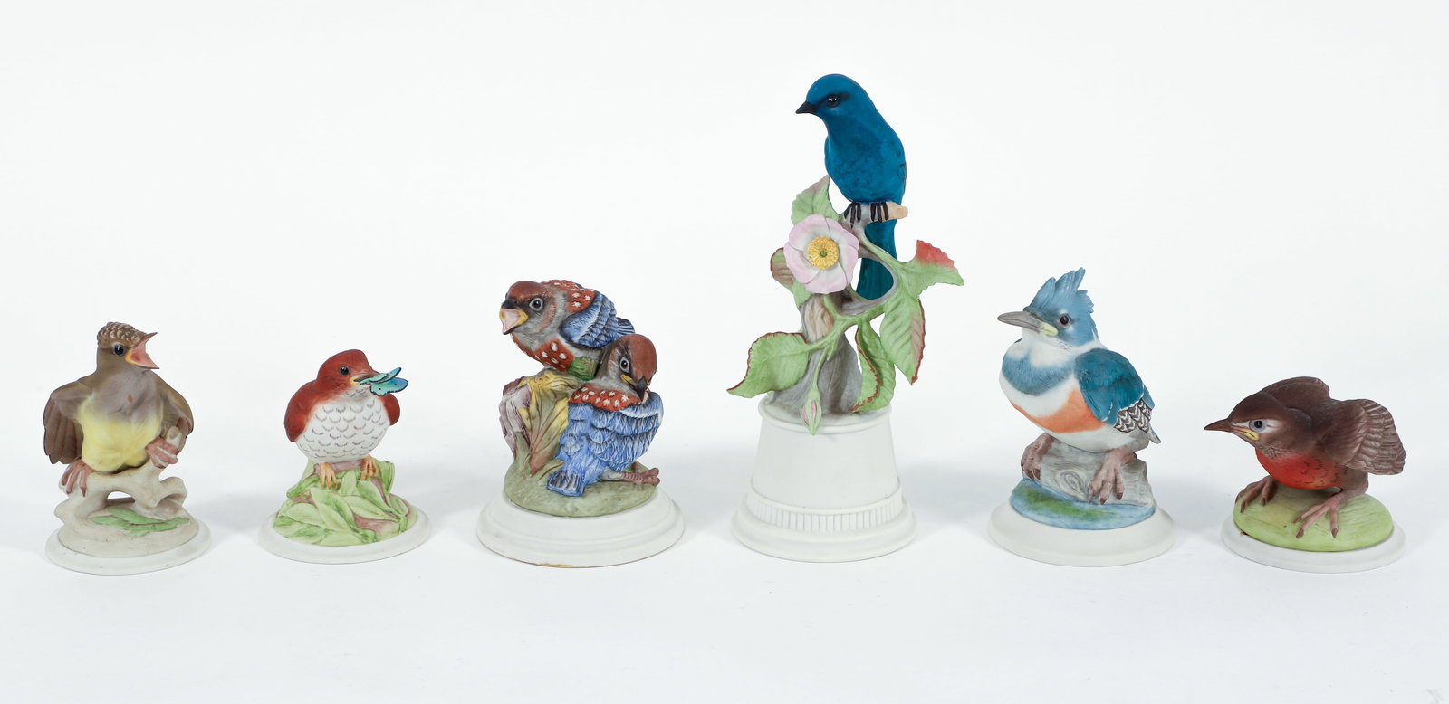 6 Boehm Figures, Baby Birds, Indigo Bunting, Fledgling (1 of 5)