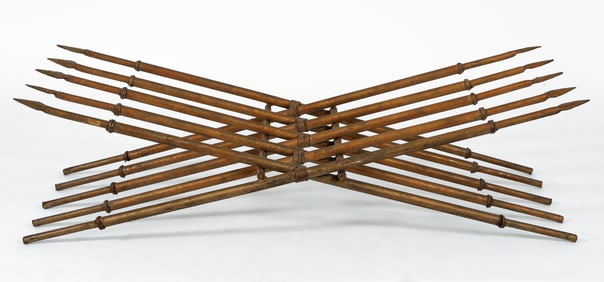 Gilt Metal Spears Coffee Table Base attrib to Maison Jansen