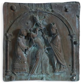 Iron Relief Fire Screen Depicting an Exorcism