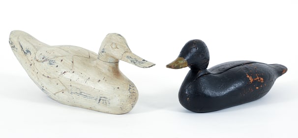 2 Wooden Decoys, Vintage and Contemporary