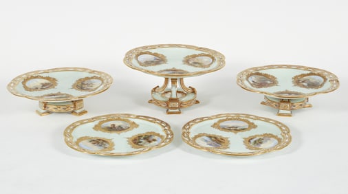 5 Piece Coalport China Edinburgh Dessert Service