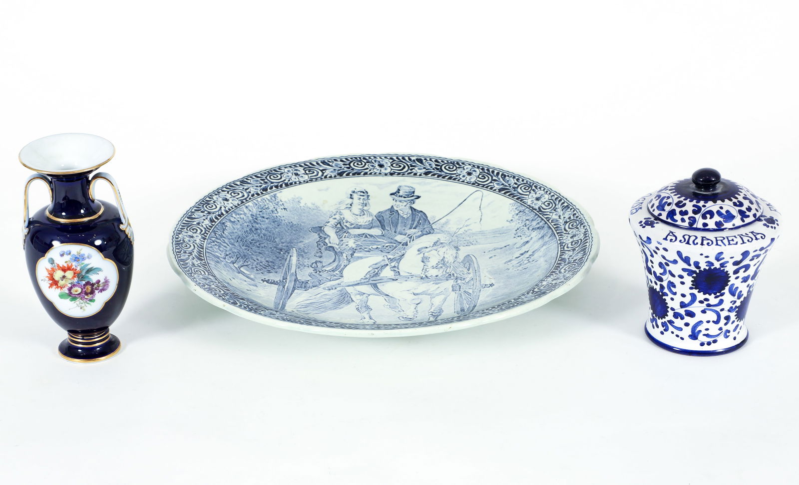 □H.Bretscheider◇01／25◇額装◇Meissen◇ Meissen Atelier Wall painting with Marguerite buy online