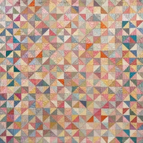 American Broken Dish Pattern Quilt circa 1920