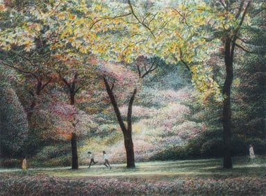 Harold Altman Joggers Lithograph Signed 1993