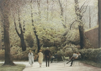 Harold Altman Parc Monceau Lithograph Signed 1983