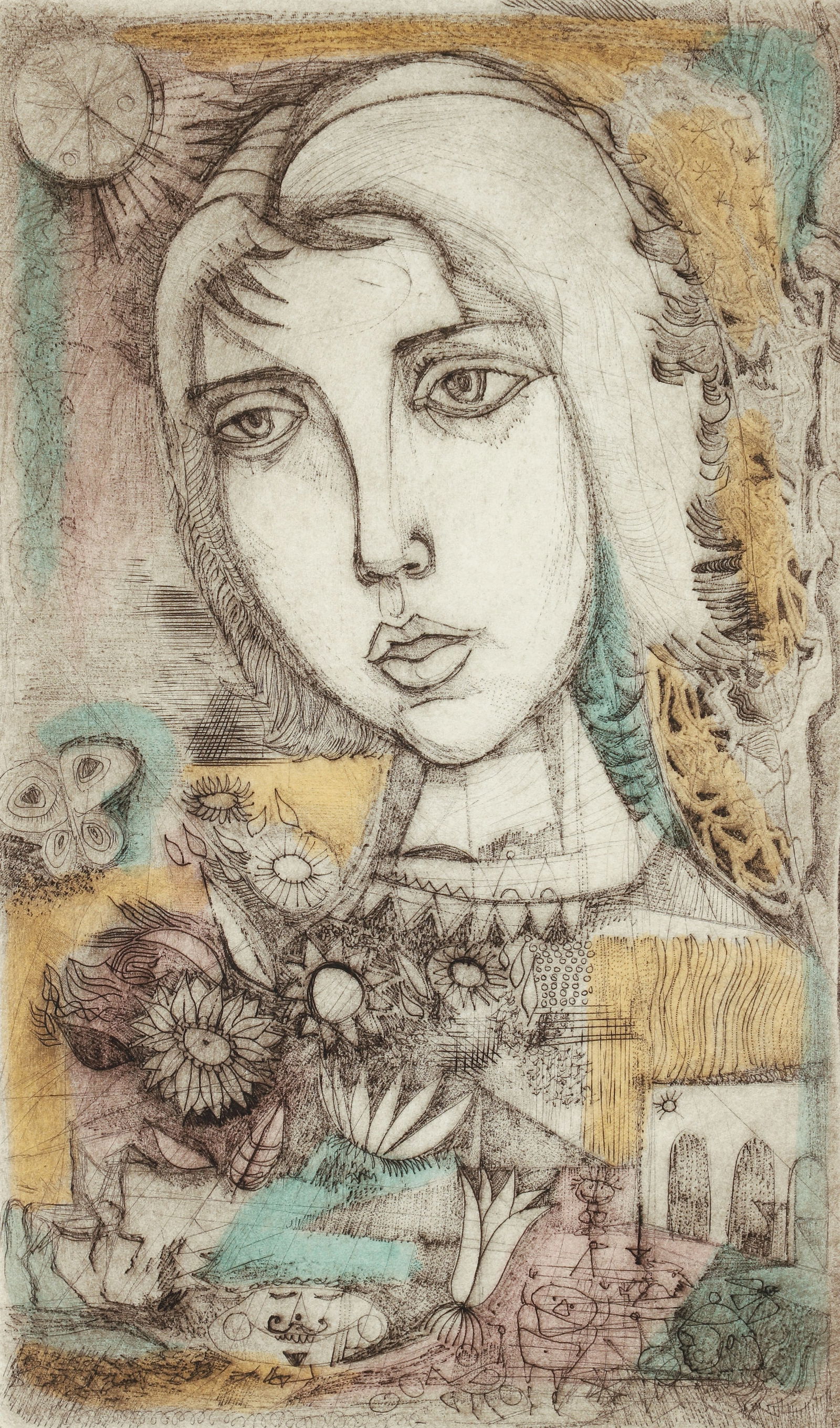 Irving Amen Dream Image Color Etching Signed (1 of 3)