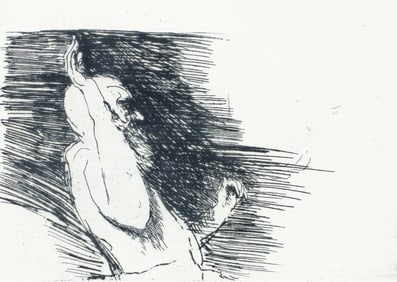 Leonard Baskin Rebbe Preaching Etching Signed
