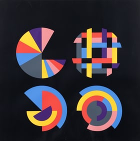 Herbert Bayer Free Arrangements of Equal Parts Screenprint Signed