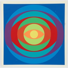 Herbert Bayer orig screenprint Yellow Center