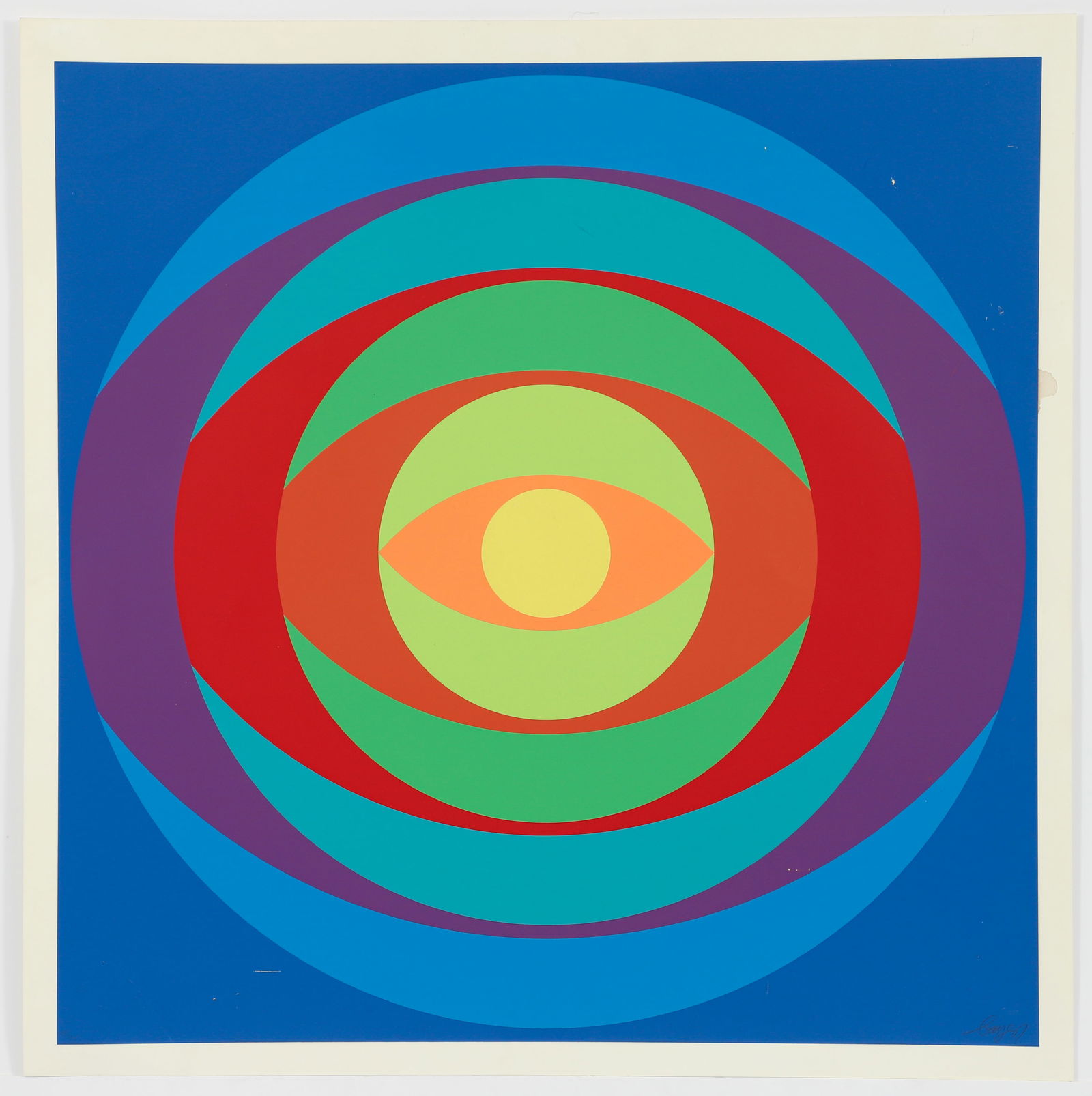 Herbert Bayer orig screenprint Yellow Center (1 of 3)