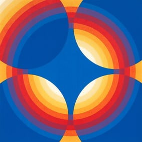 Herbert Bayer 1969 color screenprint One Reserved