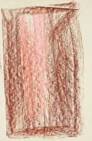Virgil Cantini relief print Standing Figures