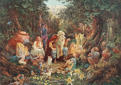James C. Christensen Once Upon a Time 1991 Remarqued