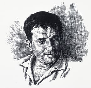R. Crumb Etching of Jack Kerouac 1/50 Signed