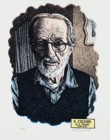 R. Crumb Color Serigraph Self Portrait Signed 2021