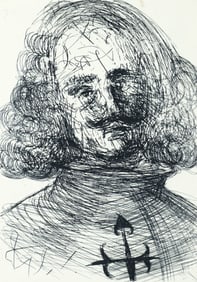 Salvador Dali Velazques Etching 1968
