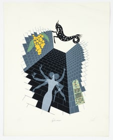 Erte Capricorn from the Zodiac Suite Signed 1982