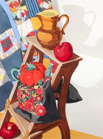 Sondra Freckelton 1982 color pochoir Ladder Chair