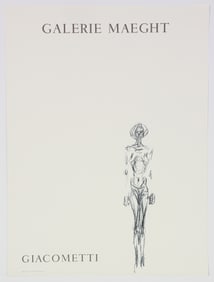Alberto Giacometti Lithograph 1961 Exhibition Poster