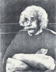 Paul Giovanopoulos Albert Einstein Lithograph Signed
