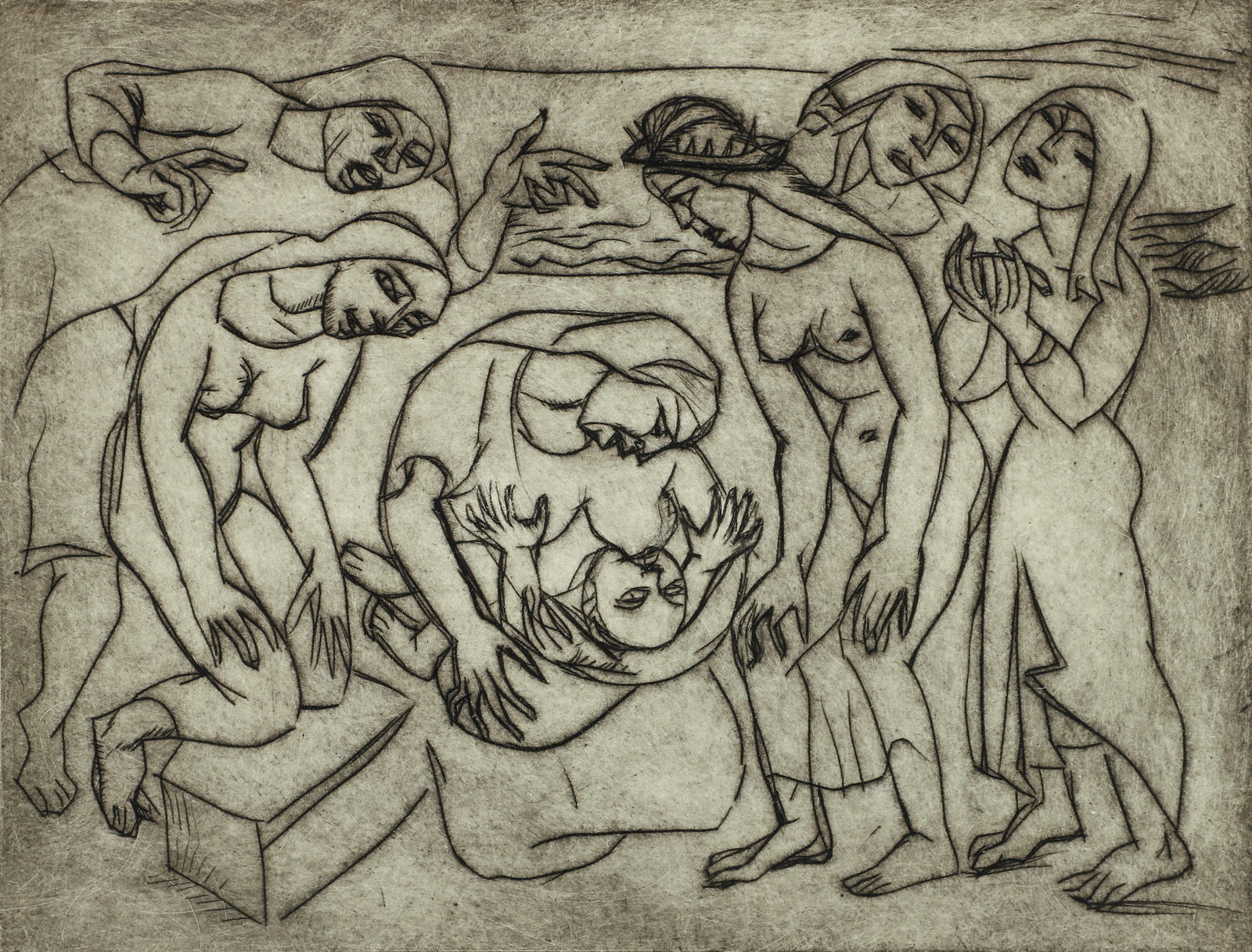 Enrico Glicenstein Motherhood Signed Etching (1 of 6)