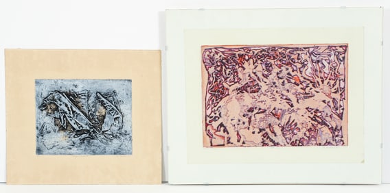 2 Bunny Pittsburgh Goldman Intaglio Prints on Paper