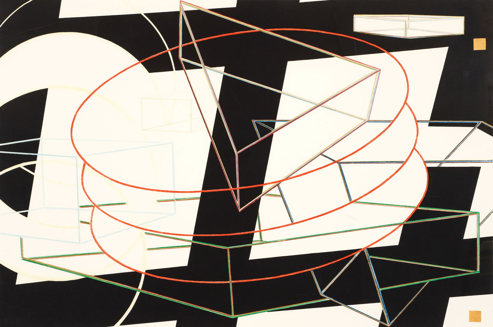 Al Held 1983 color etching Stone Ridge 4 (1 of 4)