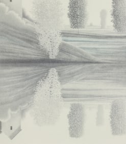 Robert Kipniss Reflections of a Pale Tree Lithograph Signed
