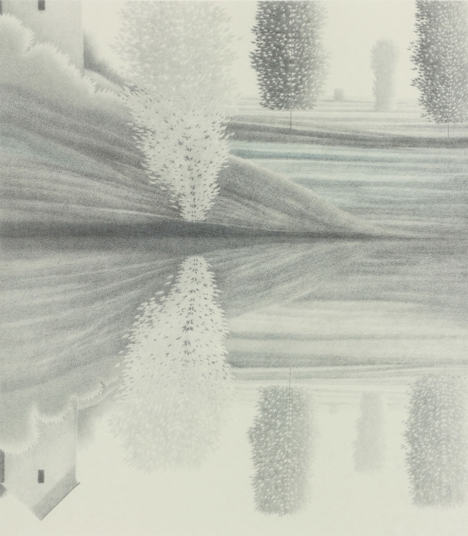 Robert Kipniss Reflections of a Pale Tree Lithograph Signed: Kipniss, Robert (American, b. 1931), Reflections of a Pale Tree, c. 1980, lithograph, pencil signed and editioned 24/120 at lower margin, image size 17.75 x 15.25 inches, framed 27.5 x 24.75 inches.