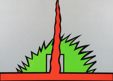 Nicholas Krushenick Mount Cadillac Silkscreen 1980 Signed