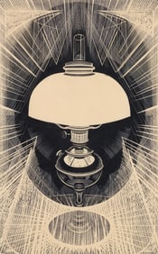 Armin Landeck Woodcut The Lamp 1958 Signed