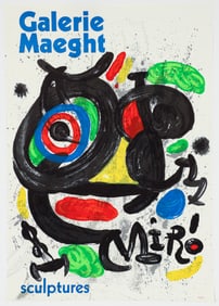 Joan Miro Sculptures 1970 Lithograph Exhibition Poster