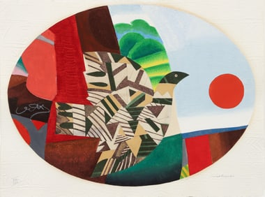 Max Papart Enchanted Dream Etching with Collage