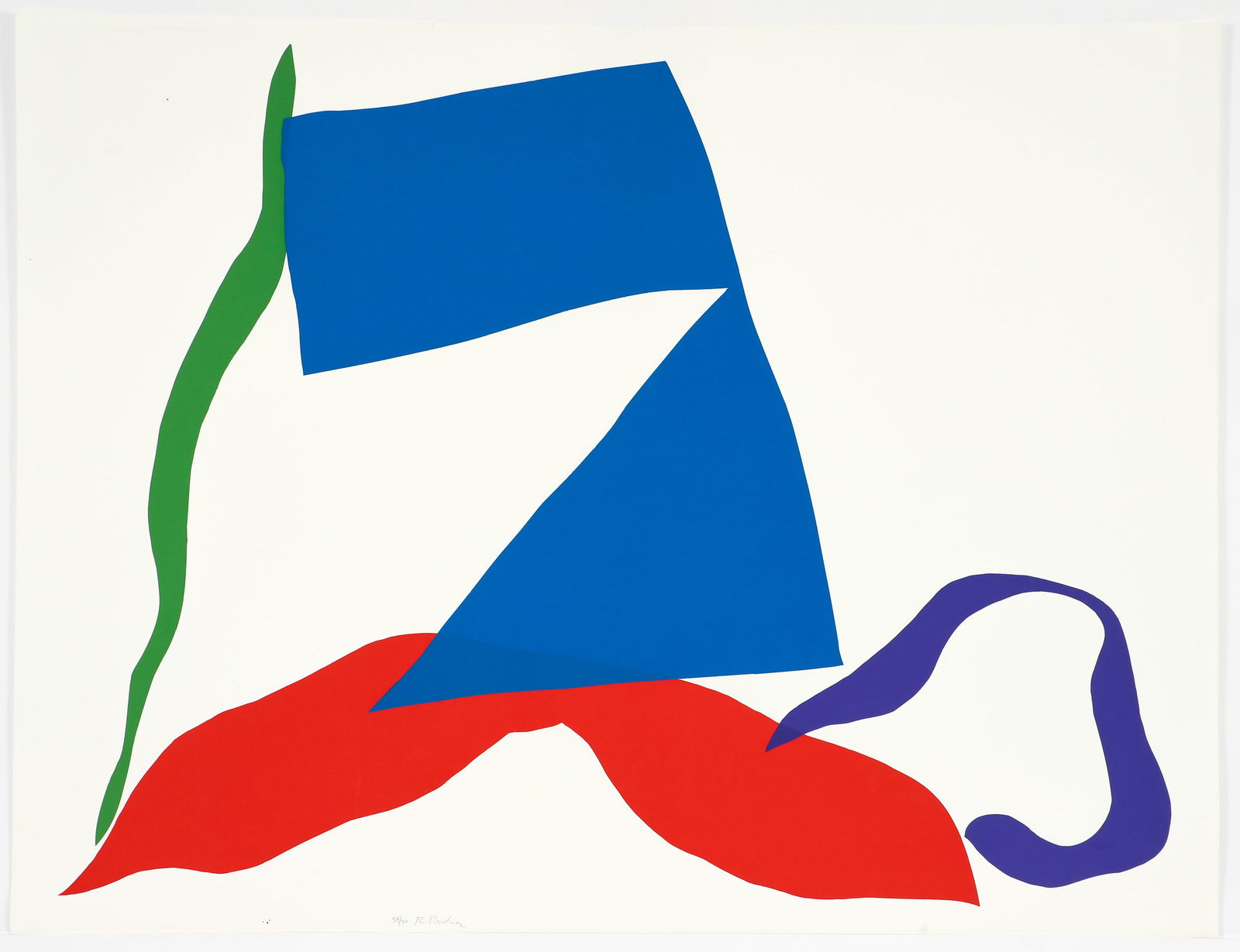 Ray Parker Untitled Color Field Abstract Screenprint Signed (1 of 2)