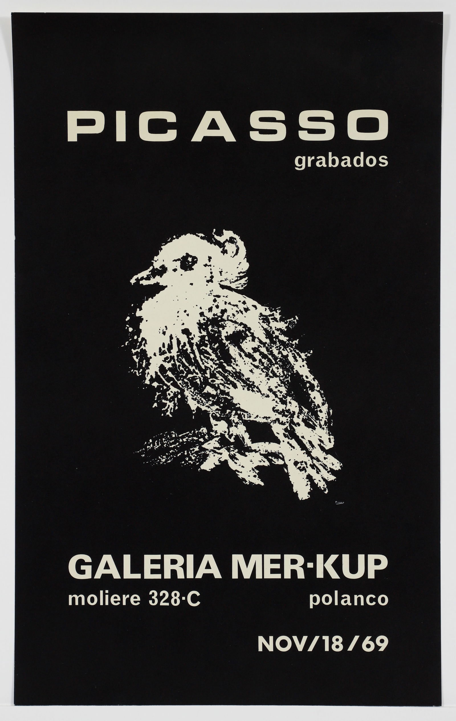 Pablo Picasso Grabados 1969 Mexico City Lithograph Exhibition Poster (1 of 2)