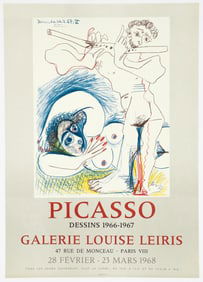 Pablo Picasso Dessins 1968 Paris Exhibition Poster
