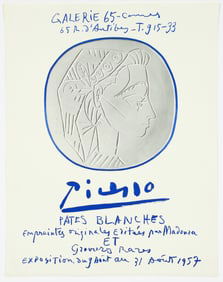 Pablo Picasso Pates Blanches 1957 Cannes Exhibition Poster