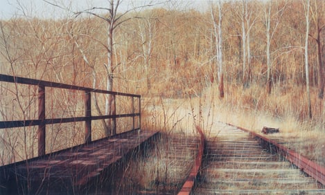 Charles Pitcher signed lithograph Mine Rail at Library
