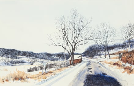 Charles Pitcher Pennsylvania Rural Etching 1984 Signed