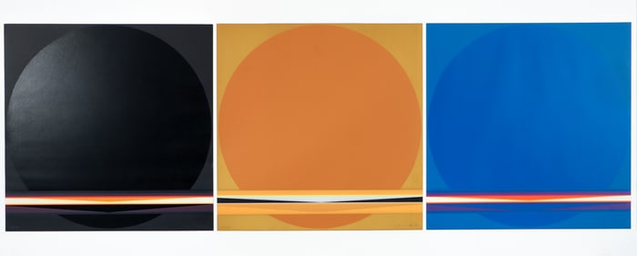 3 Lothar Quinte Screenprints from Solar Calendar 1971 Signed
