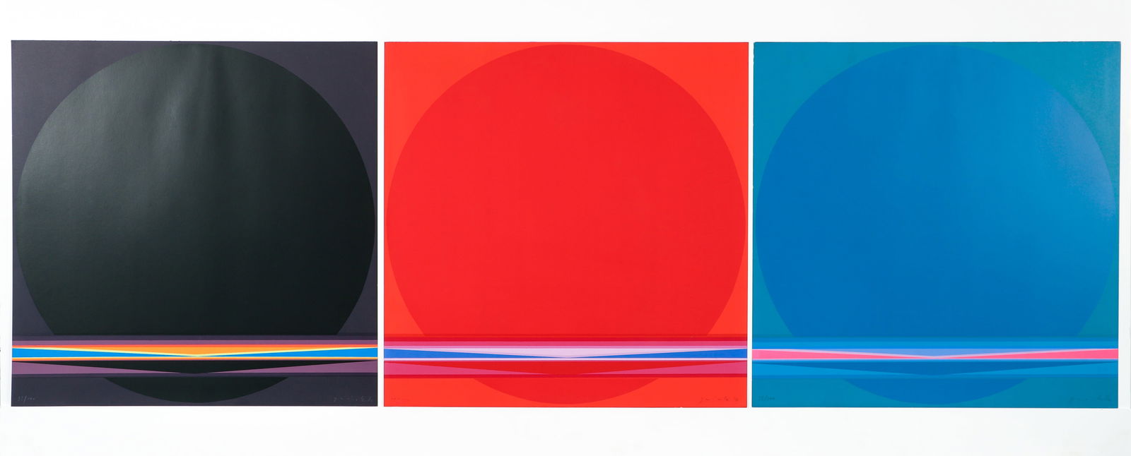 3 Lothar Quinte Screenprints from Solar Calendar 1971 Signed (1 of 8)