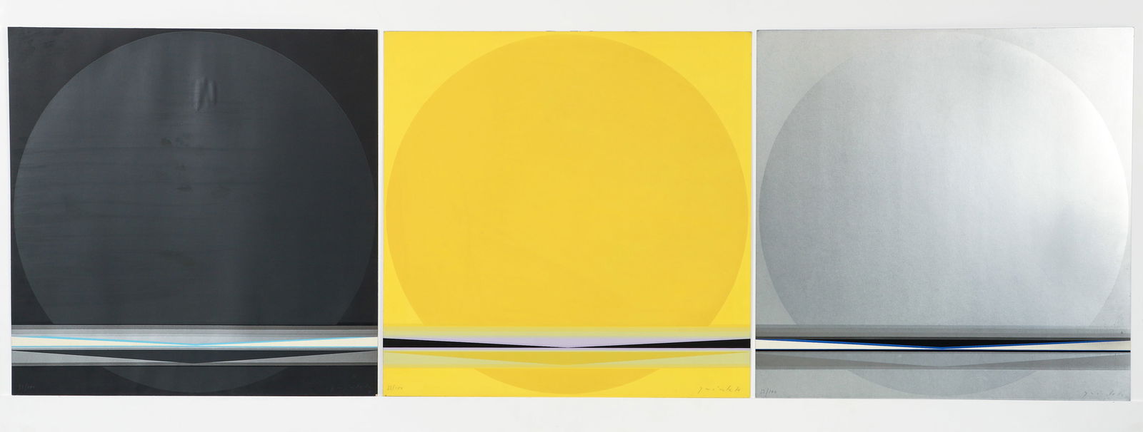 3 Lothar Quinte Screenprints from Solar Calendar 1971 Signed (1 of 10)