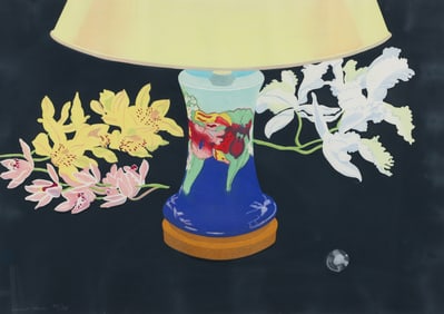 Harriet Schorr 1981 color aquatint Cattleyas for Odette