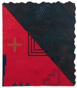 David Shapiro 1981 monoprint Birnham Wood V