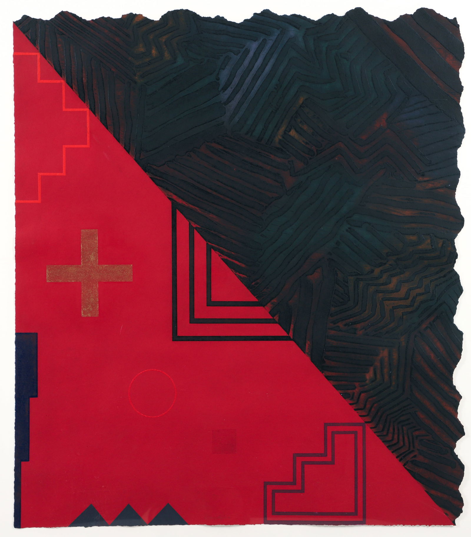 David Shapiro 1981 monoprint Birnham Wood V (1 of 5)